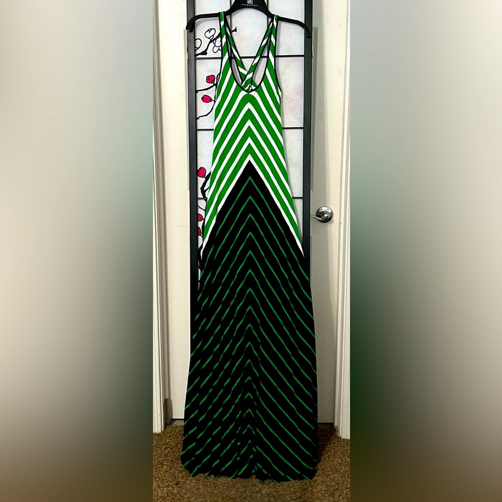 Straps & Stripes Green Maxi
